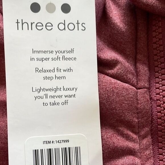 NWT🏷 Quilted Knit Red Jacket, step hem,Brand:Three Dots Women’s Sz XXL - Picture 5 of 6